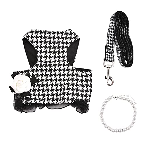 URROMA 2 Stück verstellbare Haustier-Brustgurt-Halskette, Haustier-Geschirr, ausbruchsicher, Traktionsweste für Katzen, Hunde, Haustiere von URROMA
