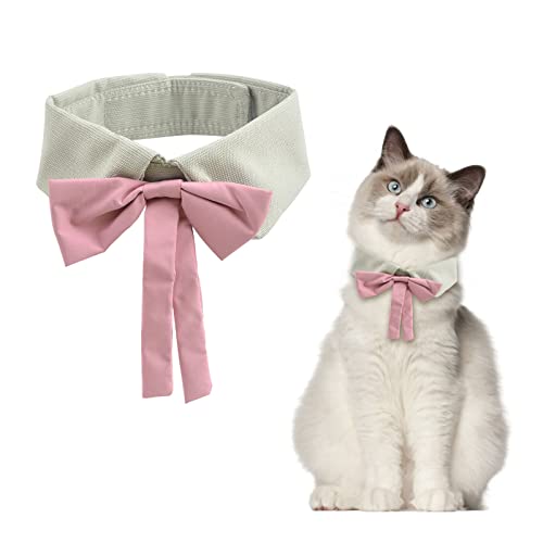URROMA Grün und Rosa Haustier-Fliege, verstellbare Hundehalsbänder mit Fliegen, formelles Hunde-Smoking-Kostüm, Halsband für Hunde und Katzen von URROMA