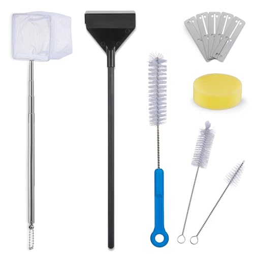 URUQ Aquarium-Reinigungsset: Algenschaber für Aquarien, Glasschrubber, Reinigungswerkzeuge mit Griff, 7-in-1 Betta Fischtanks Reinigungszubehör-Set inklusive Fischnetz, Schwammbürste, Pumpbürste URUQ Aquarium-Reinigungsset: Algenschaber für Aquarien, Glasschrubber, Reinigungswerkzeuge mit Griff, 7-in-1 Betta Fischtanks Reinigungszubehör-Set inklusive Fischnetz, Schwammbürste, Pumpbürste von URUQ