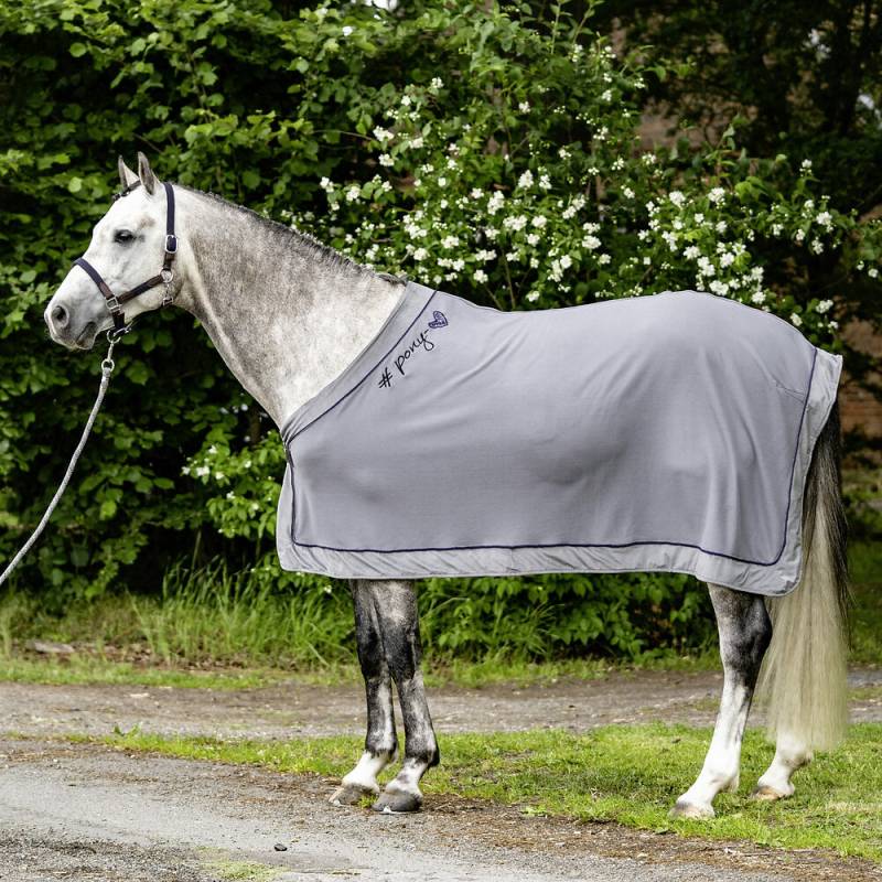 Usg Fleecedecke ponylove Grau/Marine, Gr. 155 cm von USG