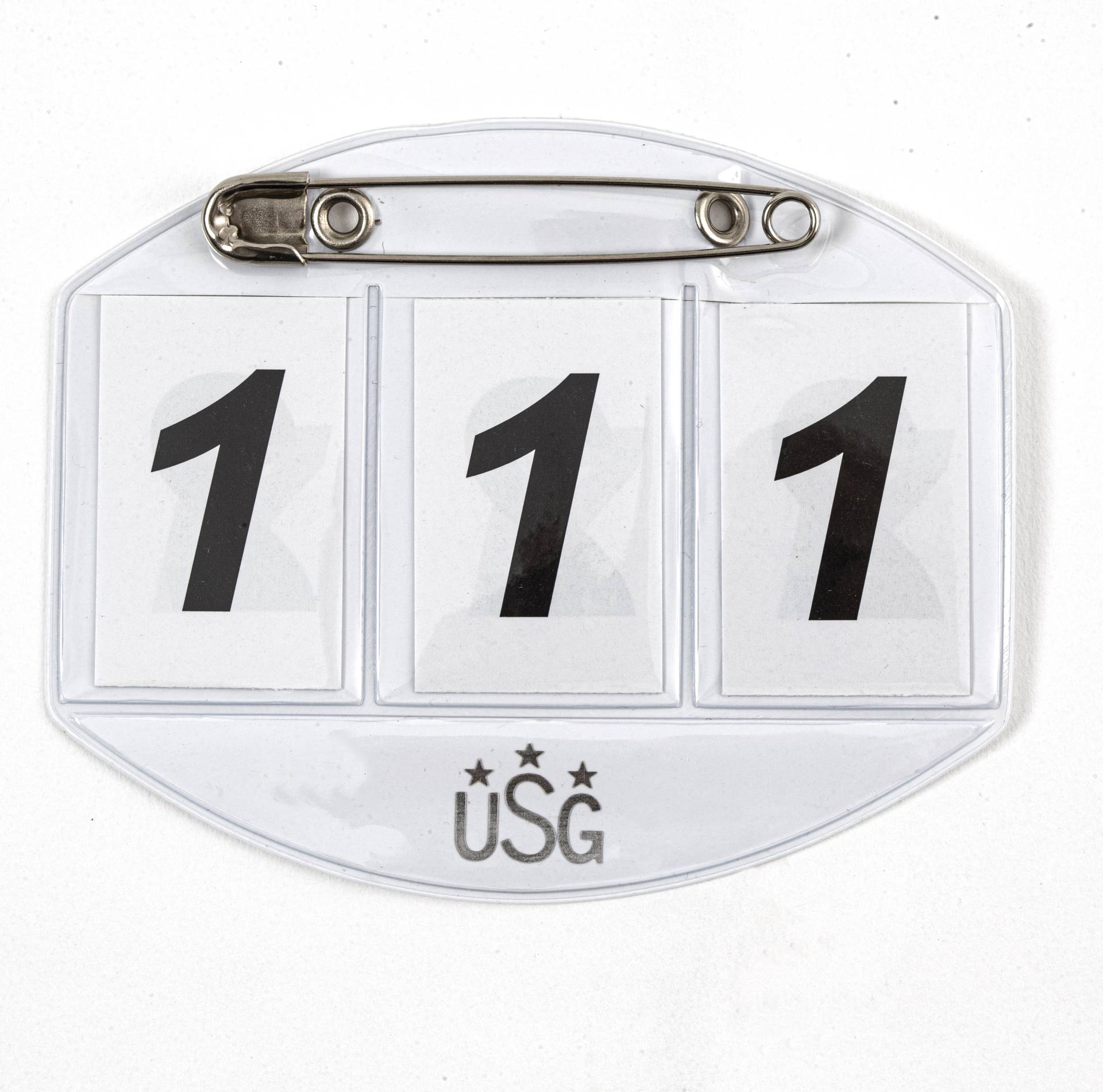 Usg Startnummer, 3-stellig mit gr. Sicherheitsnadel . Usg Startnummer, 3-stellig mit gr. Sicherheitsnadel . von USG