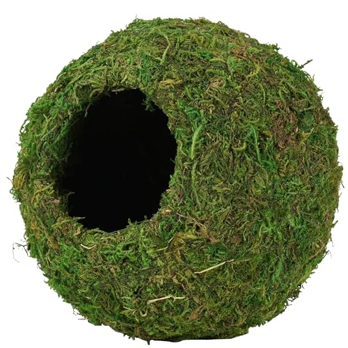 USMOLA Mooshöhlen, künstliches grünes Moos-Höhlen-Versteck für Haustier-Reptilien, Frösche und Schlangen, Terrarium- und Vivarium-Dekoration, Haubengecko-Tank-Dekor (15,2 cm – Waldgrün) von USMOLA