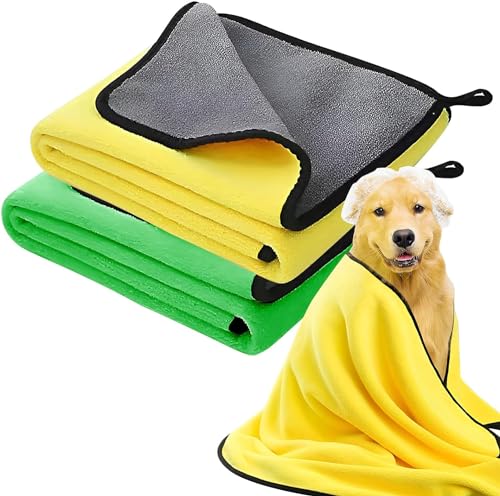 USYSGT Hundehandtuch 60 x 120cm, 2 Stück Microfaser Handtücher für Hunde Katzen, Hundehandtuch Extra Saugfähig für Katzen Kuschelweich, Schnell Trocknend, Maschinenwaschbar USYSGT Hundehandtuch 60 x 120cm, 2 Stück Microfaser Handtücher für Hunde Katzen, Hundehandtuch Extra Saugfähig für Katzen Kuschelweich, Schnell Trocknend, Maschinenwaschbar von USYSGT