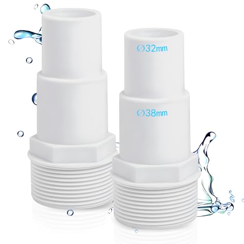 UTEFIF 2 pcs Pool Schlauchverbinder,Schlauchtülle Pool Set Ø 32 / 38mm auf 1,5 Zoll Schlauchstutzen,Pool Adapter -Weiß UTEFIF 2 pcs Pool Schlauchverbinder,Schlauchtülle Pool Set Ø 32 / 38mm auf 1,5 Zoll Schlauchstutzen,Pool Adapter -Weiß von UTEFIF