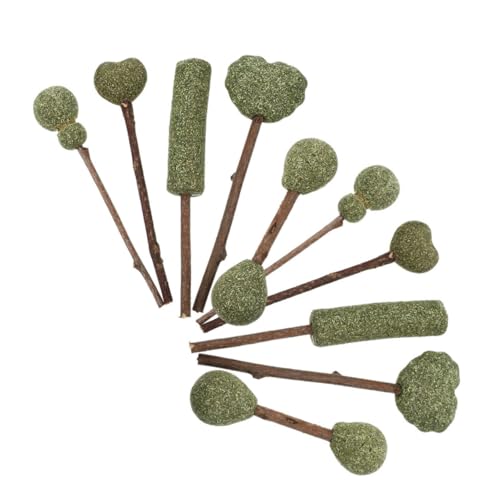 UTHCLO 10 Stück Teiliges Essbare Katzenminze Lutscher Katzenminze Sticks Katzenspielzeug zur Interaktion von Bewegung und Zahnpflege für Katzen von UTHCLO