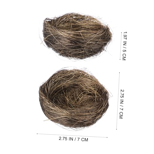 UTHCLO 16 Stück Teiliges Künstliches Vogelnest aus Hanffäden Dekoratives Rustikales Nest für Foto Requisiten Tischdekoration und Leichte Kleinteile Vielseitig Einsetzbar für Garten und von UTHCLO