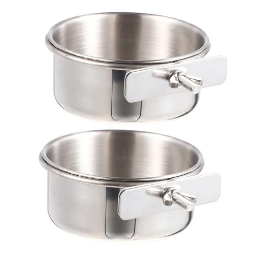 UTHCLO 2 Sätze Edelstahl Vogel Futternapf Hängende Parrot Feed Cups für Papageien und Wellensittiche Große Kapazität Einfach zu Befestigen Wasserschale und Futternapf für Käfige und UTHCLO 2 Sätze Edelstahl Vogel Futternapf Hängende Parrot Feed Cups für Papageien und Wellensittiche Große Kapazität Einfach zu Befestigen Wasserschale und Futternapf für Käfige und von UTHCLO