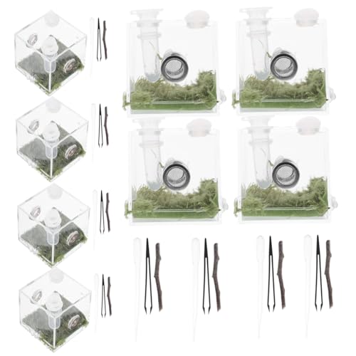 UTHCLO 2 Sätze Kleine Transparente Futterbox aus für Reptilien und Spinnen Belüftet Leicht und Kompakt zur Beobachtung und Fütterung Kleiner Krabbeltiere Wie Springspinnen und Insekten UTHCLO 2 Sätze Kleine Transparente Futterbox aus für Reptilien und Spinnen Belüftet Leicht und Kompakt zur Beobachtung und Fütterung Kleiner Krabbeltiere Wie Springspinnen und Insekten von UTHCLO