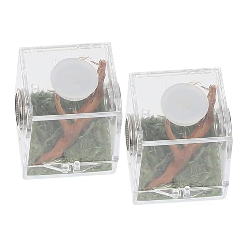 UTHCLO 2 Satz Kleines Spinnen Lebensraum Gehäuse mit Belüftung Leichtes Jumping Spider Terrarium für Sichere Haltung und Einfache Pflege Tragbar für Outdoor Nutzung Teiliges UTHCLO 2 Satz Kleines Spinnen Lebensraum Gehäuse mit Belüftung Leichtes Jumping Spider Terrarium für Sichere Haltung und Einfache Pflege Tragbar für Outdoor Nutzung Teiliges von UTHCLO