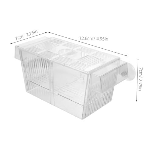 UTHCLO 2 Stück Fischzuchtbox Selbstauftriebend Doppeltes Aufzuchtbecken Aquarium Trennnetz für Babyfische und Garnelen zur Sicheren Aufzucht und Schutz vor Fischangriffen von UTHCLO