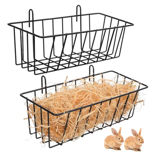 UTHCLO 2 Stück Kaninchen Heuraufe aus Robustem Metall Langlebiger Futterhalter für Meerschweinchen und Kleintiere Einfach Aufzuhängen Vielseitig als Futterspender und Käfigdeko Geeignet UTHCLO 2 Stück Kaninchen Heuraufe aus Robustem Metall Langlebiger Futterhalter für Meerschweinchen und Kleintiere Einfach Aufzuhängen Vielseitig als Futterspender und Käfigdeko Geeignet von UTHCLO