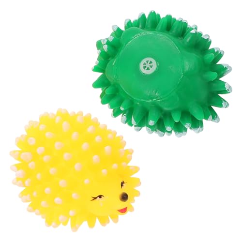 UTHCLO 2 Stück Latex Hundespielzeug Quietschendes Igel kauspielzeug für Welpen Interaktives Robustes Beißspielzeug zur Zahnpflege und Beschäftigung von Kleinen bis Zufällige Farbe von UTHCLO