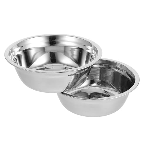 UTHCLO 2 Stück Rührschüsseln aus Edelstahl, Rührschüssel aus Metall, Küchen-Backzubehör für die Küche, zum Vorbereiten, Kochen und Servieren von Salat, Gemüse, Hundefutter, Teig UTHCLO 2 Stück Rührschüsseln aus Edelstahl, Rührschüssel aus Metall, Küchen-Backzubehör für die Küche, zum Vorbereiten, Kochen und Servieren von Salat, Gemüse, Hundefutter, Teig von UTHCLO