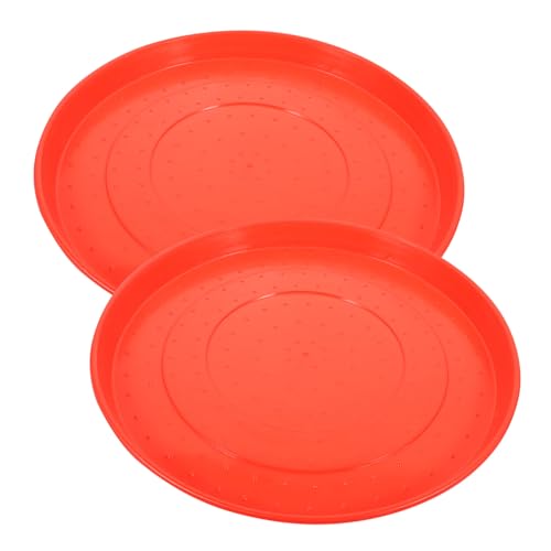 UTHCLO 2 Stück Runde Kükentränke Futtertrog aus Robustem Material Langlebiges Geflügelfutter Tablett für Hühner Gänse und Kleintiere Praktische Futterstation für Stall und Käfig von UTHCLO