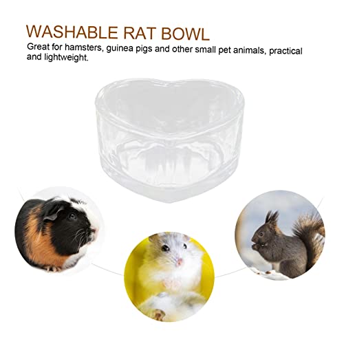 UTHCLO 2 Stück Teiliges Hamsterfutternapf Kompakte Auslaufsichere und Waschbare Schalen für Kleintiere Sichere Transparente Futter Wassernäpfe für Hamster Meerschweinchen und von UTHCLO