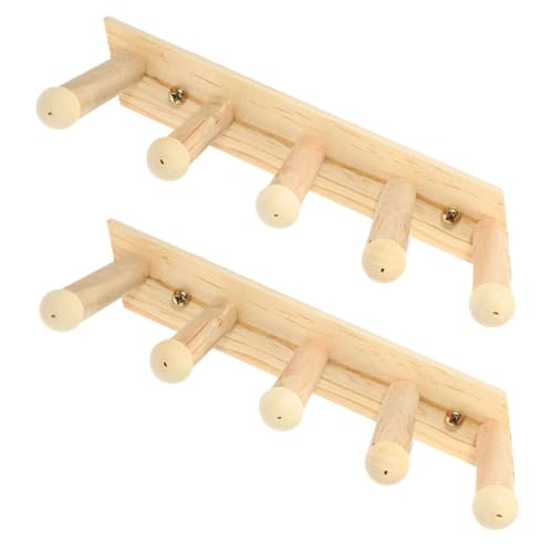 UTHCLO 2 Stück Teiliges Katzen Kletterregal aus Naturholz Wandmontierte Katzenleiter mit für Indoor Katzen Platzsparendes Katzenmöbel Klettern Kratzen und Ausruhen von UTHCLO