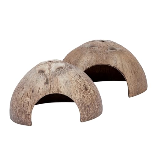 UTHCLO 2 Stück Verschleißfeste Reptilienhöhle Natürlicher Kokosnussschale als Multifunktionales Terrarium zubehör für Schildkröten Spinnen Skorpione und Eidechsen Dekoratives Versteck UTHCLO 2 Stück Verschleißfeste Reptilienhöhle Natürlicher Kokosnussschale als Multifunktionales Terrarium zubehör für Schildkröten Spinnen Skorpione und Eidechsen Dekoratives Versteck von UTHCLO