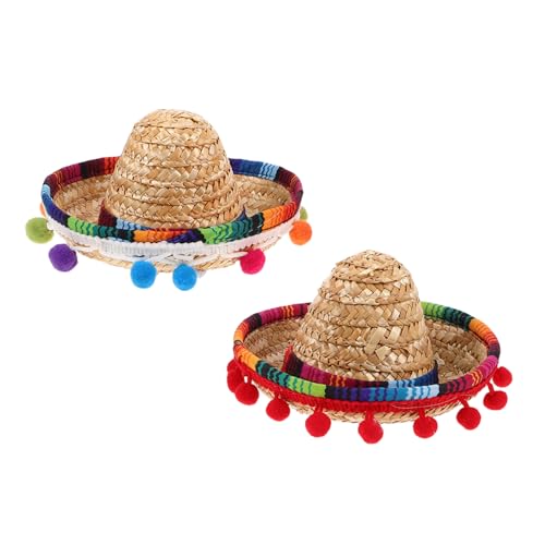 UTHCLO 2 Stück Verstellbare Mini Sombrero Hüte aus Atmungsaktivem Stroh für Kleine Hunde Katzen Mexikanisches Party-Accessoire Cinco De Mayo Leichter Festtagskopfschmuck für Haustiere UTHCLO 2 Stück Verstellbare Mini Sombrero Hüte aus Atmungsaktivem Stroh für Kleine Hunde Katzen Mexikanisches Party-Accessoire Cinco De Mayo Leichter Festtagskopfschmuck für Haustiere von UTHCLO