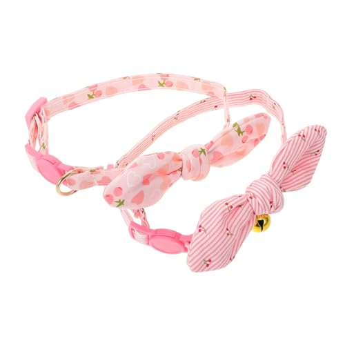 UTHCLO 2 Stück Verstellbares Hundehalsband mit Glocke Süßes Katzen und Welpenhalsband Dekoratives Langlebiges und Verstellbares Haustiercollier für Kleine Hunde und Katzen Leicht zu von UTHCLO