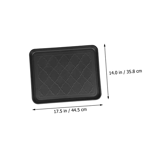 UTHCLO 2 Stück Vielseitige Kunststoff Schuh Bootsablage mit erhöhtem Randschutz Wasserabweisend Schnelltrocknend als Hundefuttermatte Blumentopfunterlage und Schmutzfangmatte für Innen von UTHCLO