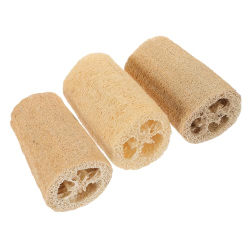UTHCLO 3 Stück Loofah Kauspielzeug für Hamster Teiliges Natürliche Farbe Zahnpflege zur Plaque und Zahnsteinreduzierung Fördert Bewegung und Neugier bei Kleinen Haustieren von UTHCLO