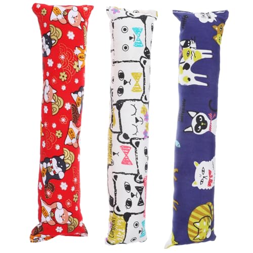 UTHCLO 3 Stück Teiliges Katzenminze Kissen mit Beißfunktion Katzenspielzeug für Indoor Katzen zur Zahnpflege Kauspielzeug für Kätzchen zur Beschäftigung und Stressabbau von UTHCLO