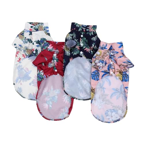 UTHCLO 4 Stück Teiliges Hawaii Hundeshirt aus Leichtem Polyester Atmungsaktiv und Hautfreundlich Buntes Sommerhemd für Hunde und Katzen für Strand Party und Urlaub in XXL Weiß Weinrot UTHCLO 4 Stück Teiliges Hawaii Hundeshirt aus Leichtem Polyester Atmungsaktiv und Hautfreundlich Buntes Sommerhemd für Hunde und Katzen für Strand Party und Urlaub in XXL Weiß Weinrot von UTHCLO