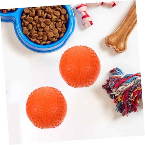 UTHCLO 4 Stück Teiliges Hundespielzeug Robustem Gummi Quietschende Kleine Hundebälle Interaktive Trainings Apportierspiele für Welpen und Kleine Hunde Bunte Langlebige Beißspielzeuge von UTHCLO