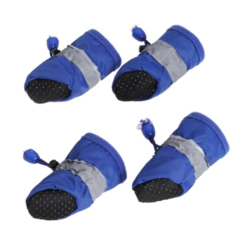 UTHCLO 4 wasserdichte Hundeschuhe rutschfeste Pfotenschutz Booties für Kleine bis Mittelgroße Hunde Allwettertauglich Bequemes Design für Outdoor Schnee und Regen von UTHCLO