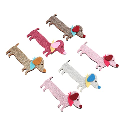 UTHCLO 6 Stück 6 teiliges Cartoon Hunde Haarspangen Niedliche Pet Haarschmuck mit sicherem Griff Bunte Farben Geeignet für Kleine Hunde und Welpen Stylische Haarclips für Zufällige Farbe von UTHCLO