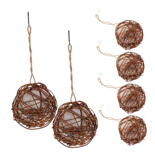 UTHCLO 6 Stück Teiliges Papageien Kauspielzeug Hängende Vogelkäfig Zubehör für Kleine Papageien Natürliches Rattan zur Schnabelpflege Bewegungskoordination UTHCLO 6 Stück Teiliges Papageien Kauspielzeug Hängende Vogelkäfig Zubehör für Kleine Papageien Natürliches Rattan zur Schnabelpflege Bewegungskoordination von UTHCLO