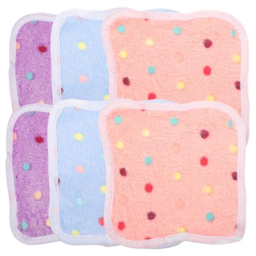 UTHCLO 6 Stück Teiliges Weiche Fleece Haustierdecken Komfortable Hamsterkäfig Einlagen Kuschelige Kleintier Matten für Meerschweinchen Igel Chinchilla rutschfest Warmes Schlafzubehör von UTHCLO