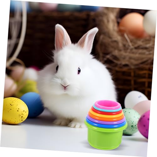 UTHCLO 8 Stück Teiliges Stapelbecher für Kaninchen Bunte Stapelbare Futterbecher aus Kunststoff zum Verstecken von Snacks Waschbar Fördert Spielerisches Fressen und Wiederverwendbar UTHCLO 8 Stück Teiliges Stapelbecher für Kaninchen Bunte Stapelbare Futterbecher aus Kunststoff zum Verstecken von Snacks Waschbar Fördert Spielerisches Fressen und Wiederverwendbar von UTHCLO