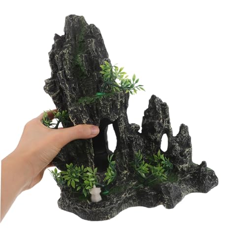 UTHCLO Aquarium Dekoration Resin Stein Fischtank Deko Simulierte Berglandschaft Versteck Höhle für Garnelen und Fische Naturnahe Aquarium Steine von UTHCLO
