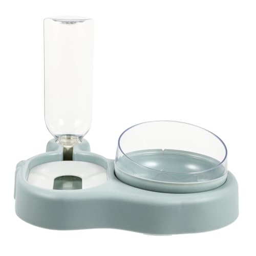 UTHCLO Automatischer Katzen Hundenapf Fress Wasserspender mit Rutschfester Anti Umkippschale Langlebig Praktisch für Katzen und Kleine Hunde Inklusive Großer Wasserflasche von UTHCLO