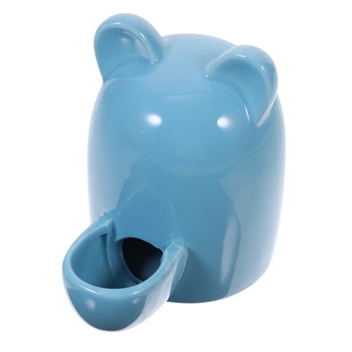 UTHCLO Automatischer Keramik Trinknapf mit Katzenohren Design Selbstnachfüllender Wasserspender für Kaninchen Hamster und Kleine Haustiere Kompakt und Dekorativ Bpa Frei Blau von UTHCLO