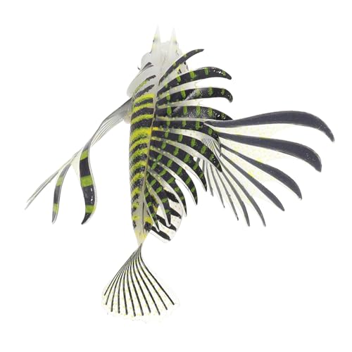 UTHCLO Farbenfrohe Silikon löwenfisch Dekoration für Aquarium Umweltfreundlich Langlebig Realistische für Lebendige Unterwasserlandschaft im Fischbecken von UTHCLO
