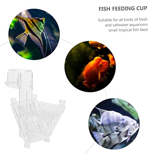 UTHCLO Futterbecher für Aquarium Langlebiger Kompakter Futterspender Geeignet für Süß und Meerwasseraquarien Wiederverwendbarer Fischfutterbehälter mit Konischem Design Platzsparend und UTHCLO Futterbecher für Aquarium Langlebiger Kompakter Futterspender Geeignet für Süß und Meerwasseraquarien Wiederverwendbarer Fischfutterbehälter mit Konischem Design Platzsparend und von UTHCLO