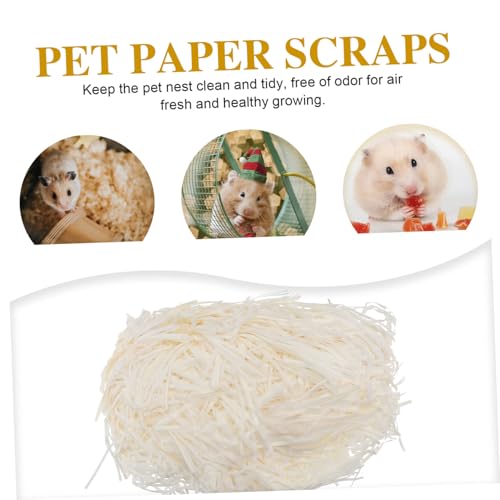UTHCLO Hamster Einstreu Beige Papierfüllung Weich Saugstark Haustier Einstreu Für Kleintiere Kaninchen Meerschweinchen Chinchilla Gerbil Schlafkomfort von UTHCLO