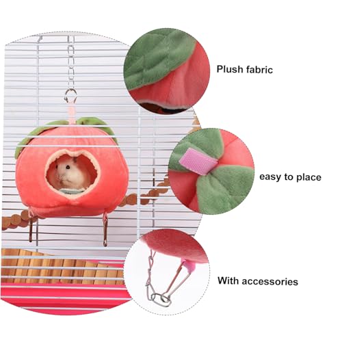UTHCLO Hamster Hängematte Obst Design Baumwolle Winter Warmes Schlafnest mit Aufhängung für Kleintiere Kuscheliges Nestchen für Hamster und Meerschweinchen UTHCLO Hamster Hängematte Obst Design Baumwolle Winter Warmes Schlafnest mit Aufhängung für Kleintiere Kuscheliges Nestchen für Hamster und Meerschweinchen von UTHCLO