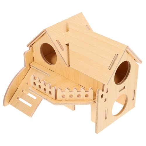 UTHCLO Hamster Holzhaus Kleintier Versteck aus Stabilem Holz Doppellagiges Haustierhaus für Hamster Mäuse Rennmäuse Gemütlicher Rückzugsort zum Verstecken Schlafen und Entspannen UTHCLO Hamster Holzhaus Kleintier Versteck aus Stabilem Holz Doppellagiges Haustierhaus für Hamster Mäuse Rennmäuse Gemütlicher Rückzugsort zum Verstecken Schlafen und Entspannen von UTHCLO