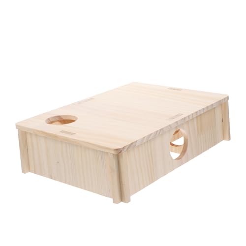 UTHCLO Hamster Labyrinth Holzhaus Spielplatz Mehrkammernhaus aus Premium Holz für Kleintiere DIY Dekoratives Versteckspiel Meerschweinchen Geeignet Sicher und Geruchsneutral von UTHCLO