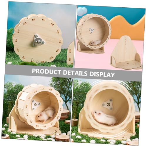 UTHCLO Hamster Laufrad Holz Silent Design Geräuschloses Laufrad für Kleine Kleintiere Wie Hamster Rennmäuse und Chinchillas mit Stabilem Wolkenständer UTHCLO Hamster Laufrad Holz Silent Design Geräuschloses Laufrad für Kleine Kleintiere Wie Hamster Rennmäuse und Chinchillas mit Stabilem Wolkenständer von UTHCLO