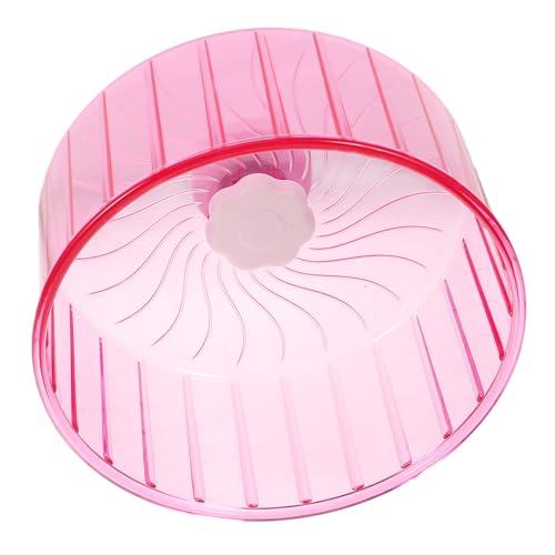 UTHCLO Hamster Laufrad Leise Laufrad mit Doppel achsen für Zwerghamster Kleintiere Fitnessspielzeug Rosa von UTHCLO