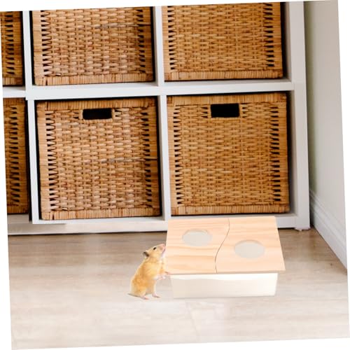 UTHCLO Hamster Sandbad Toilette Sandbadewanne mit Deckel Rutschfester Boden für Hamster Chinchilla Kleintiere Haustier Sandlitterbox von UTHCLO
