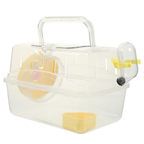 UTHCLO Hamster Transportbox mit Panoramadach Robuster Kleintierkäfig aus Strapazierfähigem Material Tragbarer Hamsterkäfig für Meerschweinchen Chinchillas und Weitere Kleine Haustiere von UTHCLO