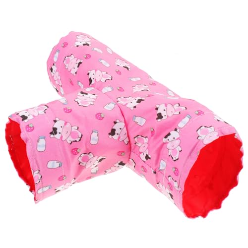 UTHCLO Hamster Tunnel Versteck aus Langlebigem Material Warmes Kuschelnest für Kleine Haustiere Wie Hamster Meerschweinchen und Kaninchen Dekorativer Spieltunnel mit Niedlichem Cartoon von UTHCLO