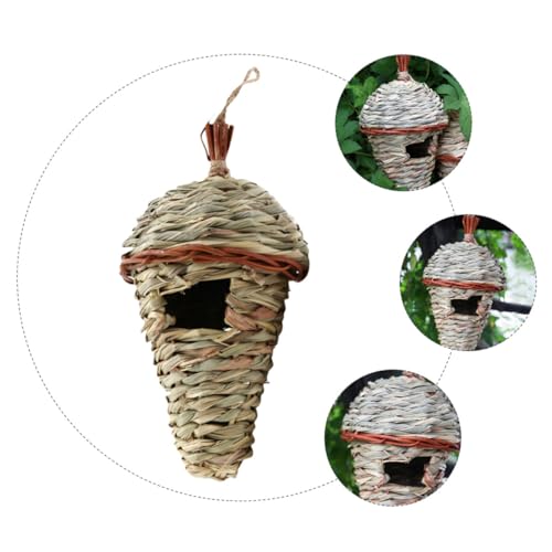 UTHCLO Handgefertigtes Vogelnest aus Naturmaterial mit Rustikalem Design Handgestrickt Dekoratives Vogelhaus zum Aufhängen Geeignet für Kleine Vögel Wie Kanarien und Papageien Gartendeko UTHCLO Handgefertigtes Vogelnest aus Naturmaterial mit Rustikalem Design Handgestrickt Dekoratives Vogelhaus zum Aufhängen Geeignet für Kleine Vögel Wie Kanarien und Papageien Gartendeko von UTHCLO