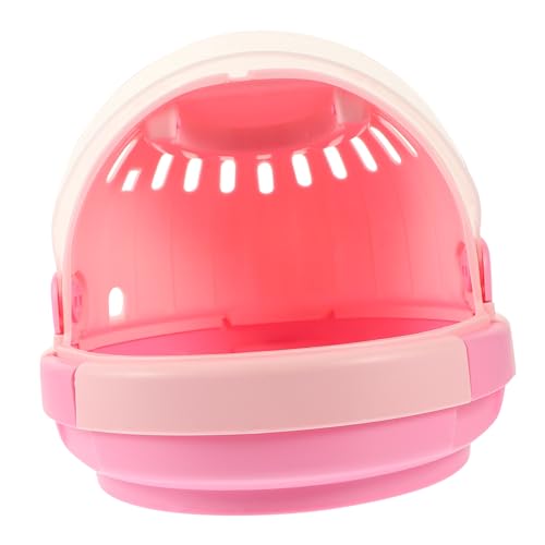 UTHCLO Handlicher Kleintierkäfig aus Robustem Material mit Transparenter Belüftung Tragbar für Hamster Rennmäuse und Kleine Haustiere Kompakt und Leicht für Outdoor und Reisen von UTHCLO