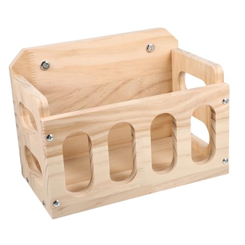 UTHCLO Holz Heuraufe für Kaninchen und Hamster Langlebiger Futterspender mit Zaun Design zur Futterfrische und Fressverzögerung Geeignet für Alfalfa und Gras Hygienisch und Stabil für von UTHCLO